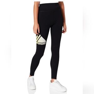 Superdry Women's Black‎ Mountain Spirt High Waisted Leggings Size 10